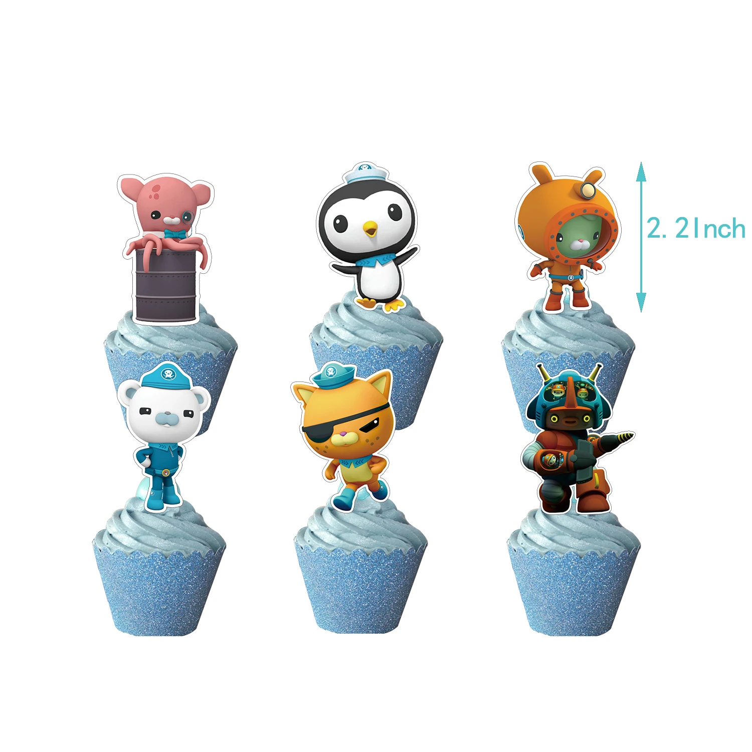 Восемь ярких цветов баннер на день рождения топпер для торта латексные шары Kwazii