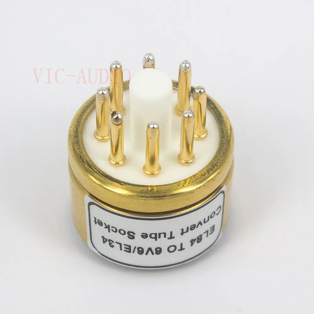 1 шт. EL84 6P14 (вверху) до 6V6 EL34 (снизу) 9Pin 8Pin трубка DIY звуковая вакуумная адаптер