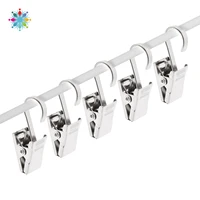 20105pcs window silver accessories hook clips durable curtain rings clamps plating sturdy shower curtains