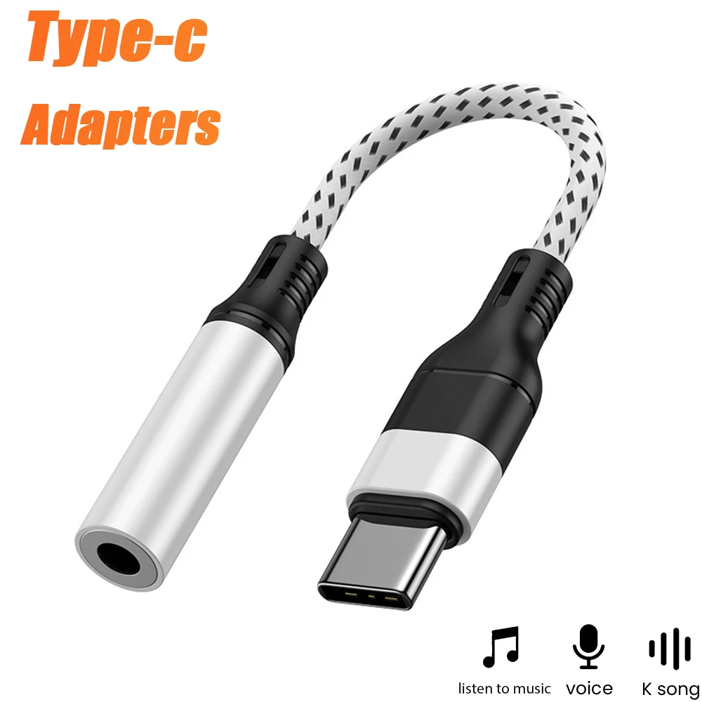 

Usb Type C to 3.5mm Aux Adapter Headphone Adapter Usb-C Jack Audio Cable for Huawei P50 P40 Samsung S20 S21 Xiaomi Google Pixel