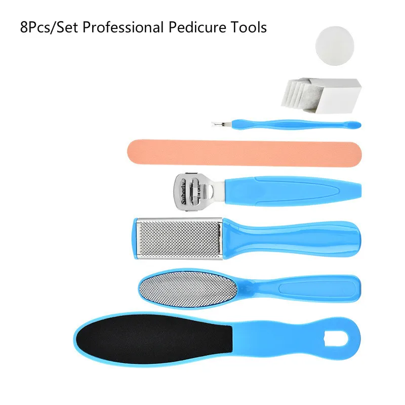 8 шт./компл. Инструменты для педикюра средство удаления мозолей омертвевшей кожи