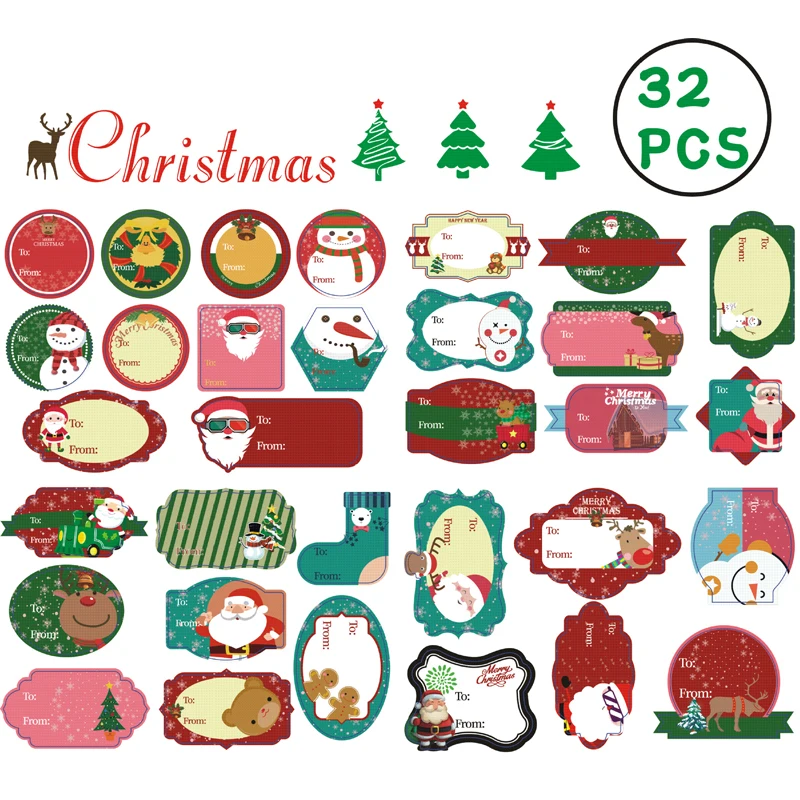 8/30/33/36 шт. Рождественский подарок герметичная наклейка рождественские