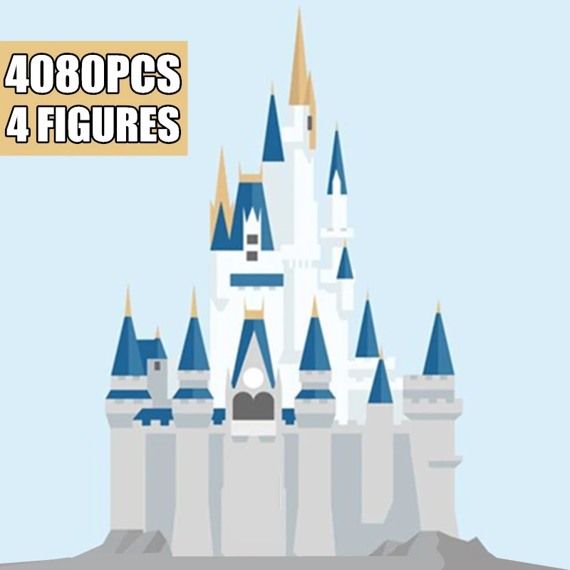 Новый 4080 шт. Фотофон с Золушкой замком принцессы друзей зал дом Город Друзья