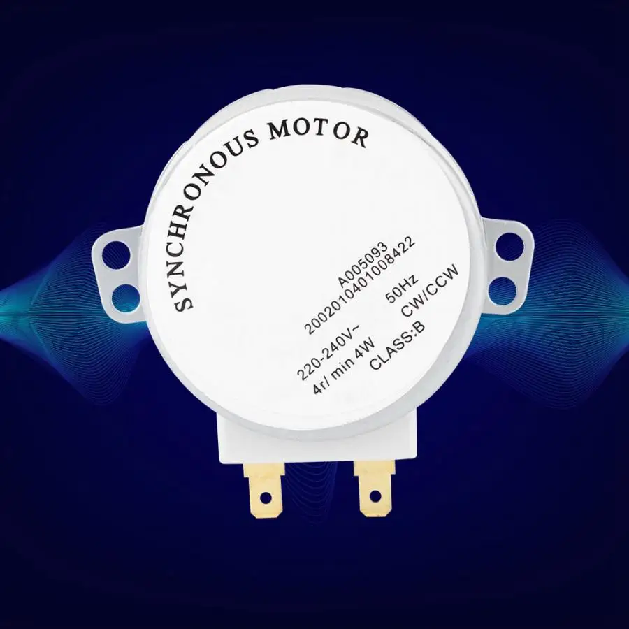 TYJ50-8A7 Микро Синхронный двигатель AC 220-240V 4RPM CCW/CW для реверсивного синхронного