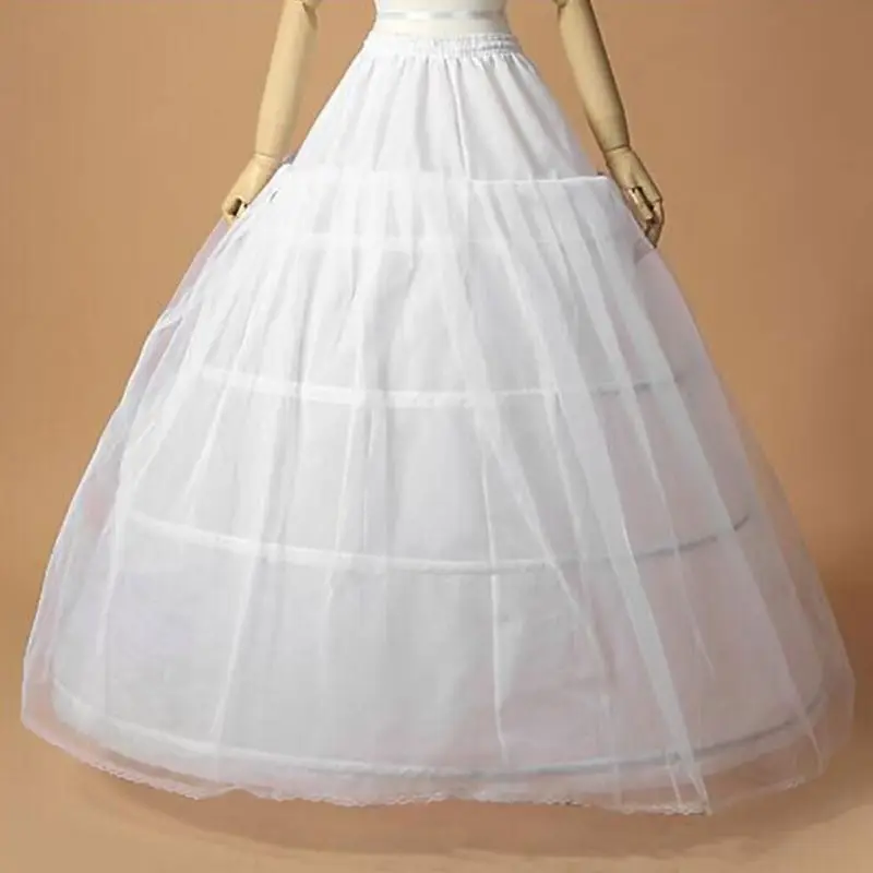 

Free shipping Bride Bridal Wedding Dress Support Petticoat 3 Hoops 1-layer Yarn Skirt Women Costume Skirts Lining Liner