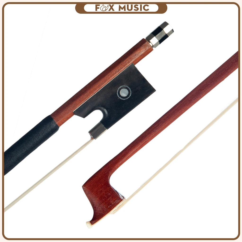 

Student Violin Bow 4/4 Brazilwood Bow Ebony Frog Sheep Skin Grip Cupronickel Accessories Practice Bow