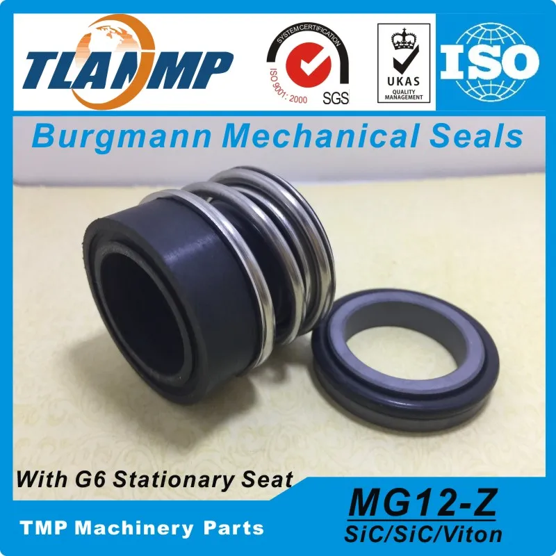 

MG12/50-Z , MG12-50 Burgmann Rubber Bellow TLANMP Mechanical Seals with G6 Stationary Seat (Material:SiC/SiC/VIT) MG12/50-G6