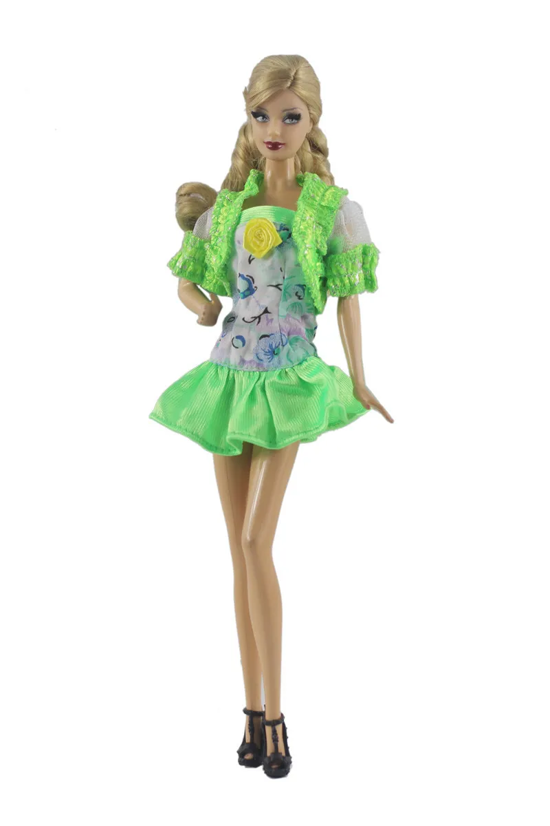 

Cool Light Green Dress Outfit Suit Sets for Barbie BJD FR SD Doll Clothes Role Play Accessories Toys for Girl