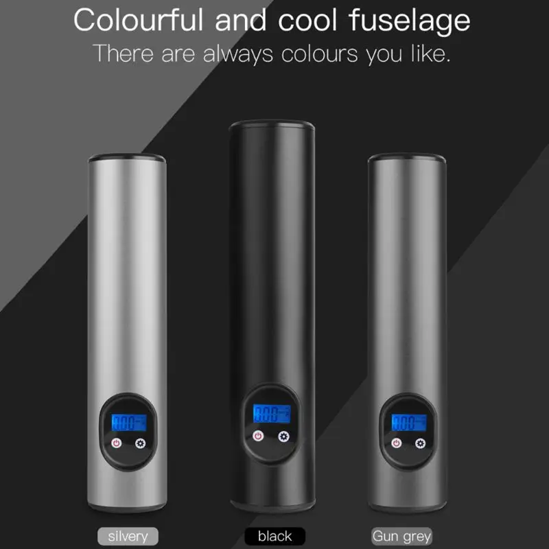 Online Mini Inflador Eléctrico Portátil USB Recargable LCD Pantalla Neumático Bomba De Aire LED Compresor De Aire Ligero Para El Hogar Suministros