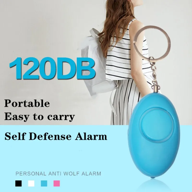 

Girl Women Mini Egg Shape Self Defense Alarm Personal Safety Protection Alert Security Loud Keychain Emergency Alarm 120dB
