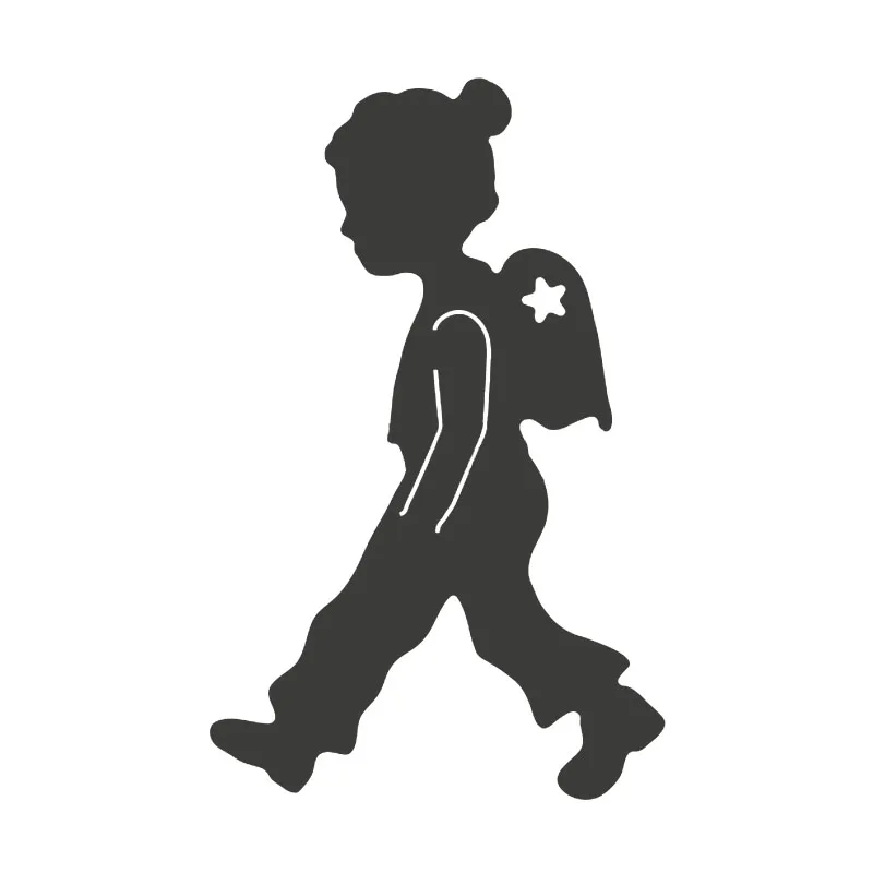 Крутая Девушка идет в школу металлическая высечка для девушек и школьных сумок