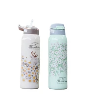 350480ml stainless steel straw thermos cup cartoon thermos portable nice insulated cup rust samples thermoscan thermal bottles