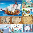 Фотофон для фотосъемки на день рождения с изображением охоты морских мальчиков