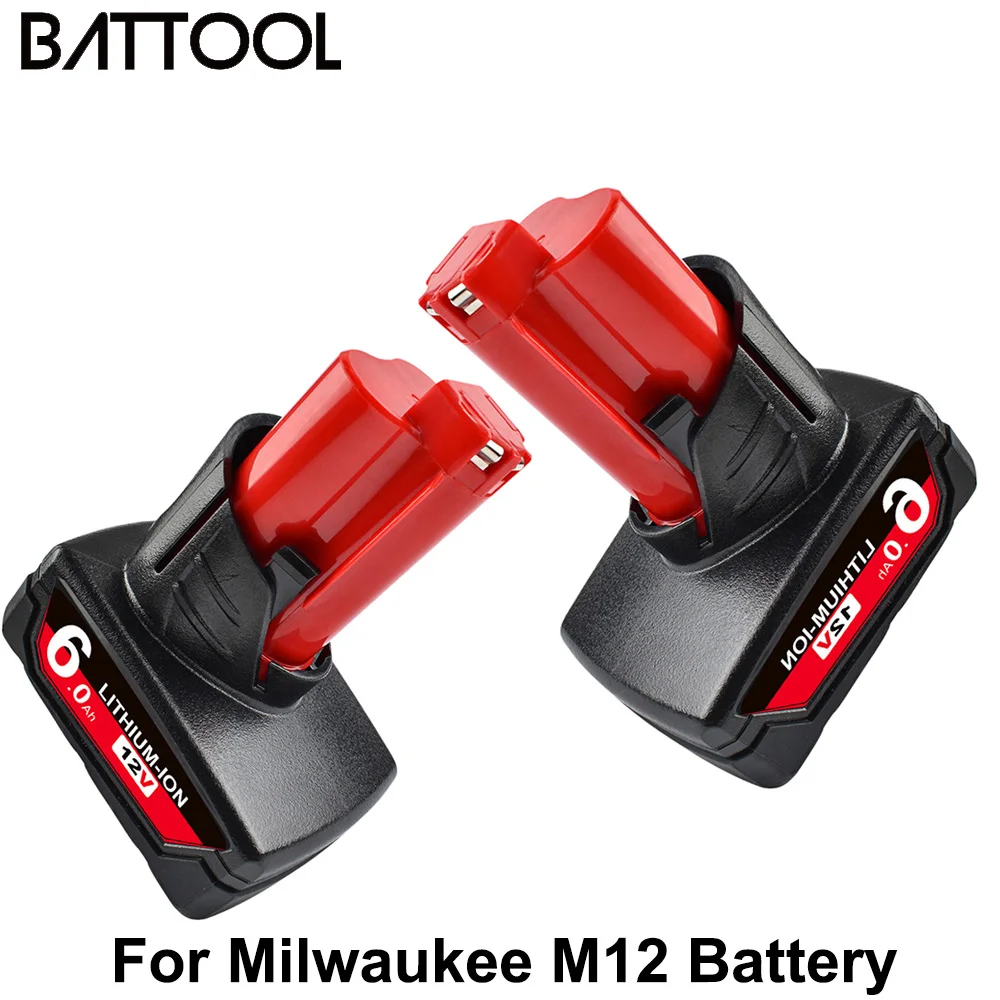 Batcool 6000mah инструменты литиевая батарея для Milwaukee M12 12V XC Электроинструмент литий