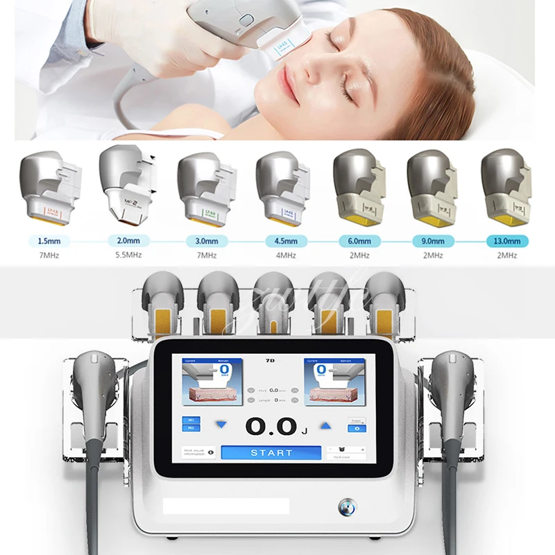 

Новейший портативный V Max 7D для подтяжки кожи/3D 4D Hifu Korea для подтяжки лица 7 картриджей 20000 снимков 2 гарантии 7D косметический аппарат