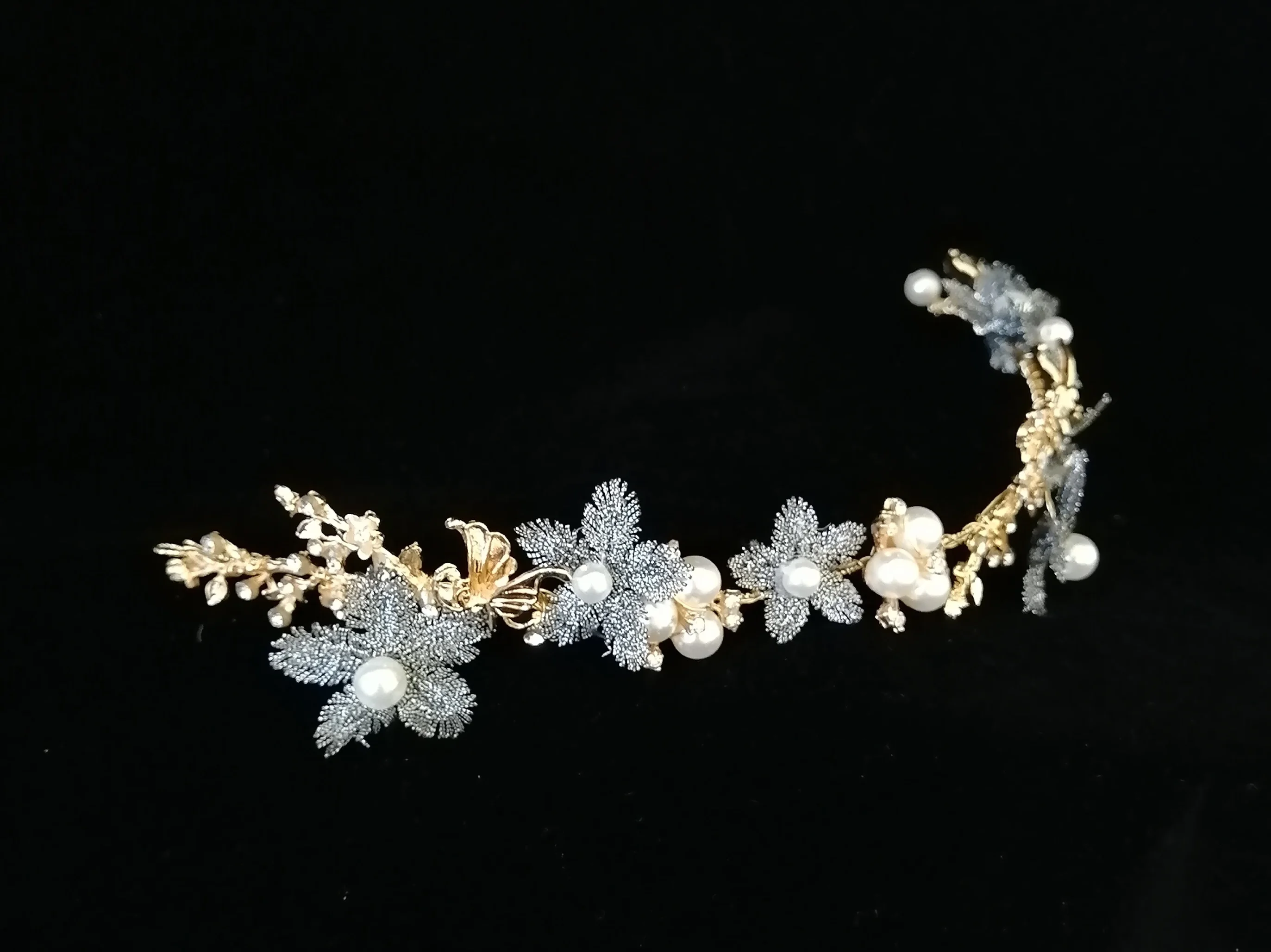 

Винтажный серый корейский ободок для волос, свадебные перламутровые диадемы со стразами, роскошные свадебные кольца, гребень для носителя, ...