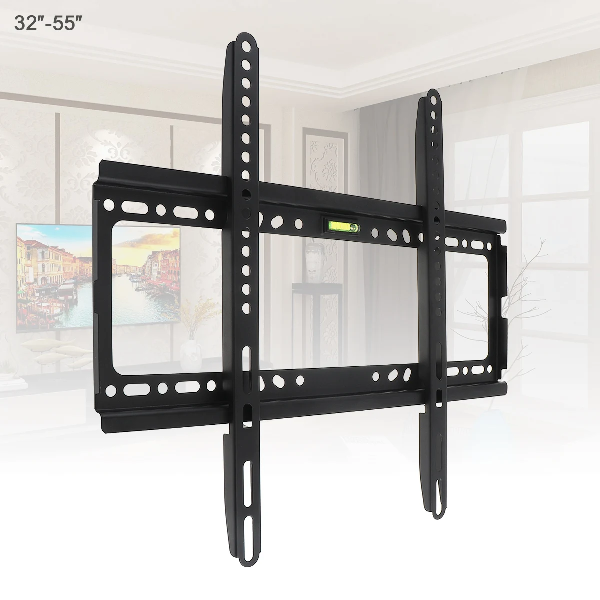 Универсальный 45 кг Фиксированный настенный кронштейн для телевизора плоская