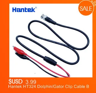 Hantek HT324 Дельфин/Зажим Аллигатор Кабель BNC для крокодил клип