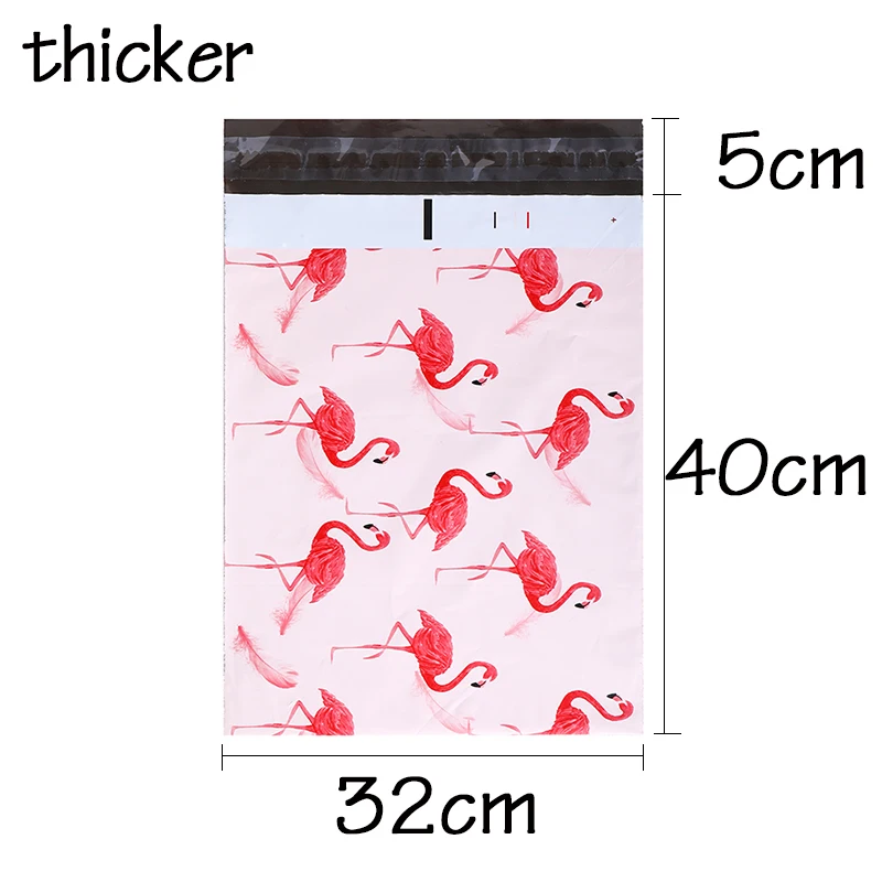 32x45cm Flamingo Фламинго Поли Мейлер клейкие Конверты Сумки Курьер Подарочный пакет пластиковые почтовые коробки для игрушек упаковка печатные сумки индивидуальный логотип - Цвет: 32x45cm Flamingo