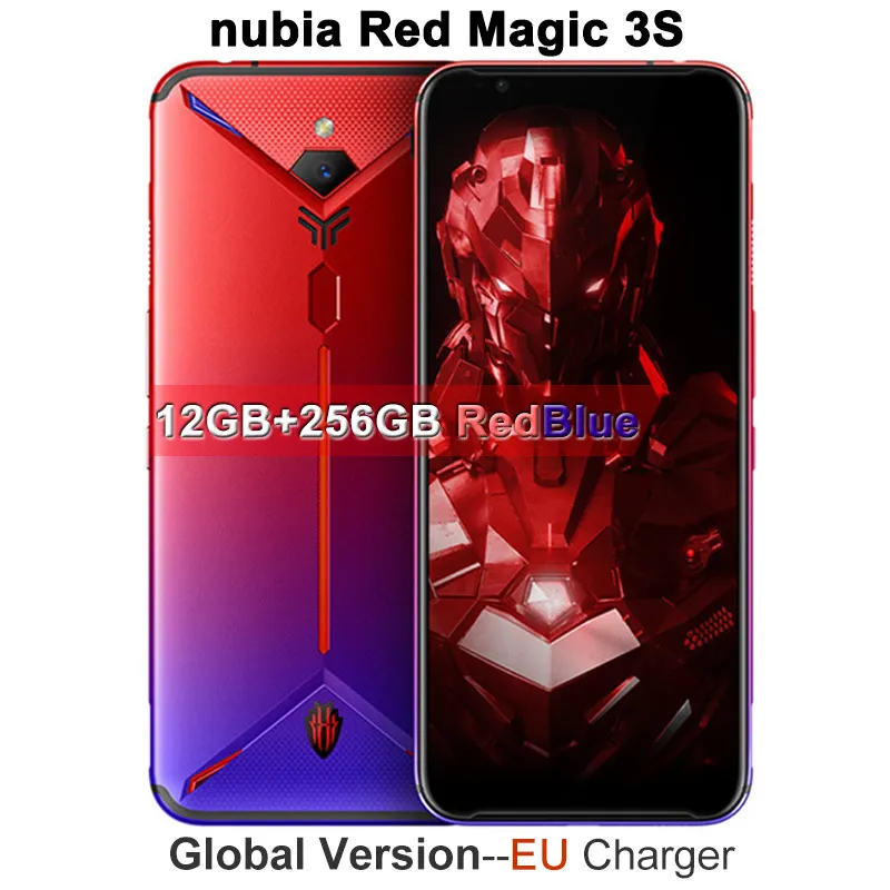 12G 256G RedBlue EU Глобальная версия оригинального мобильного телефона zte nubia Red Magic 3S 8G 128G 6,6" 90Hz Snapdragon 855 Plus 48MP+ 16MP 5000mAh Fastcharge - Color: 12G 256G RedBlue EU