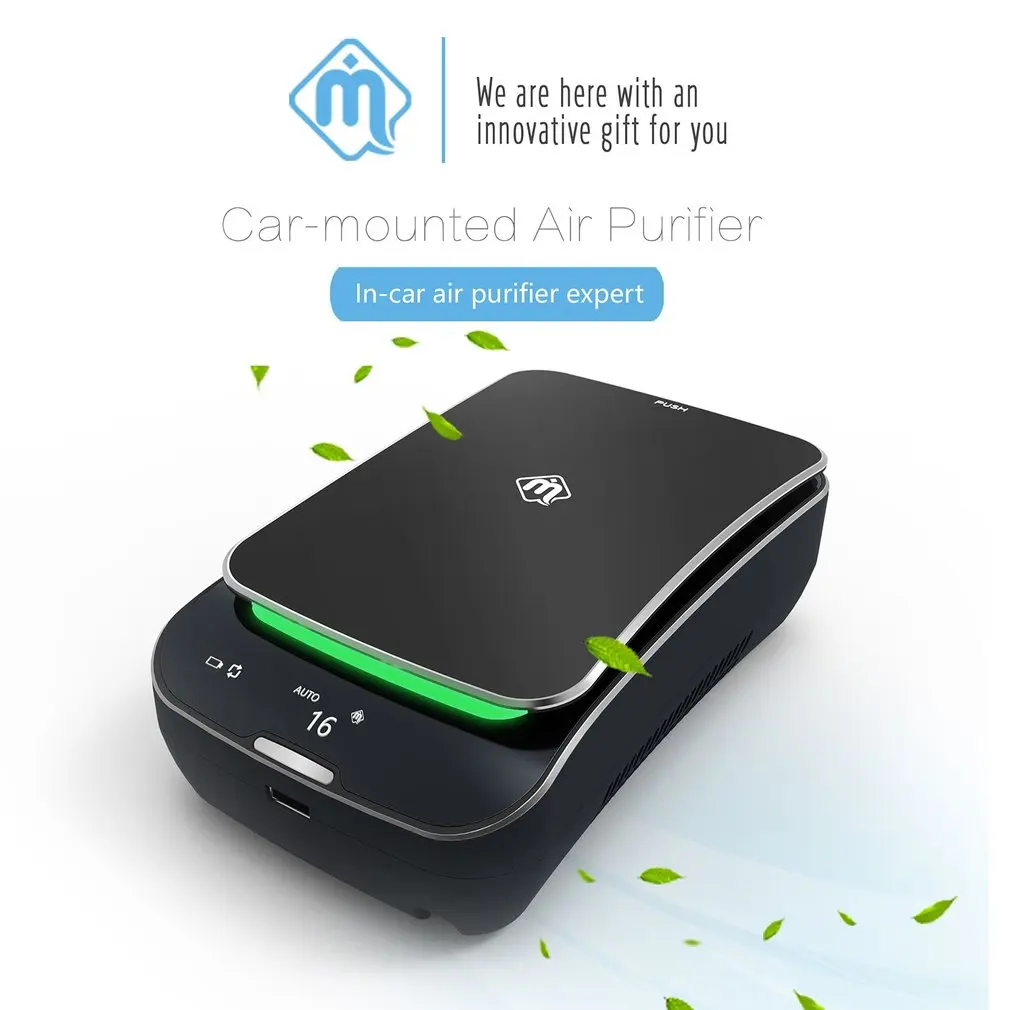 

Auto Car Mounted Air Purifier With OLED LCD Display Bad Odor Purify Dust Remover Air Freshener Aromatherapy Aroma Diffuser