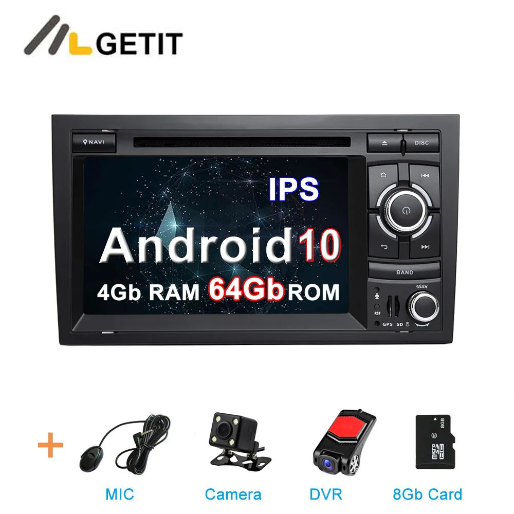 4G CAM-DVR-SD DSP ips Android 10 автомобильный DVD Мультимедиа стерео радио gps для Audi A4 S4 RS4 Seat Exeo - Цвет: 4G CAM-DVR-SD