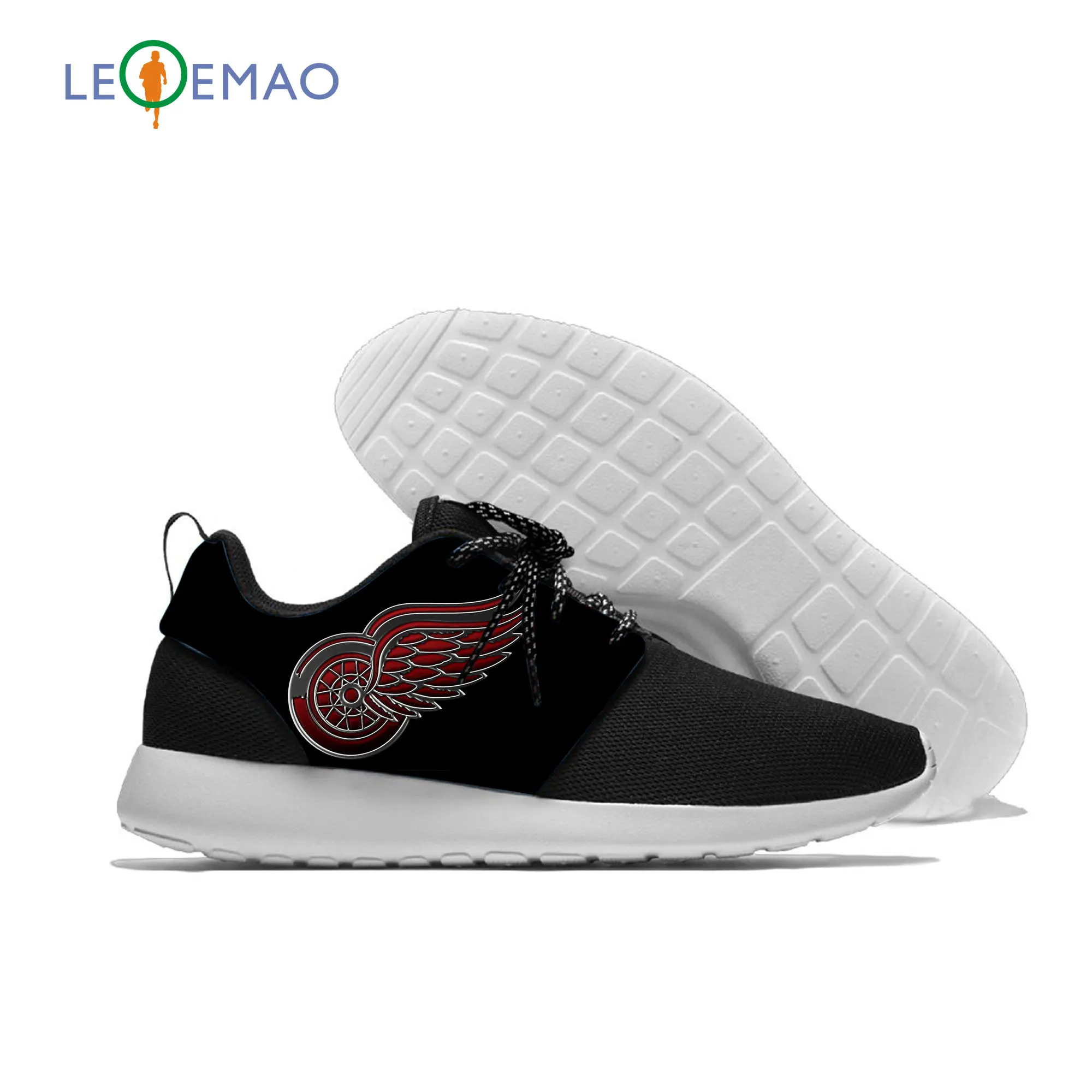 

2020 New Arrival Women Men Professional Red Wings Images Baseball Teams Breathable Casual Shoes Detriot Lightweight Shoes