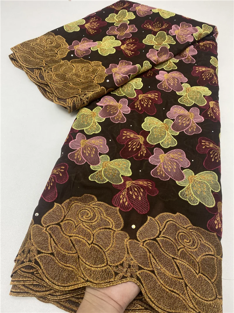 

PGC African Lace Fabric 2021 High Quality Cotton Lace Embroidery Swiss Voile Lace In Switzerland For Nigerian Dress YA4121B-4