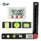 Цифровой транспортир, 230 мм, 4 в 1, угловая линейка, спиртовой уровень, устройство для работы по дереву, угловой транспортир на 360 градусов, измерительные инструменты