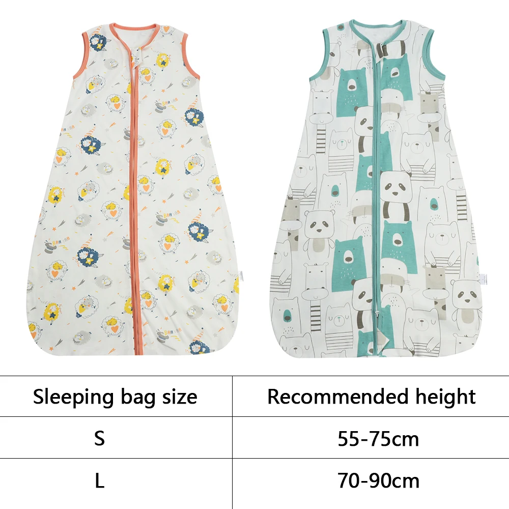 

Newborn Zipper Sleepsack Wrap Baby Short Sleeve Cotton Kids Sleeping Bag Blanket Bedding Vest Pajamas Cute Baby Sleepsack