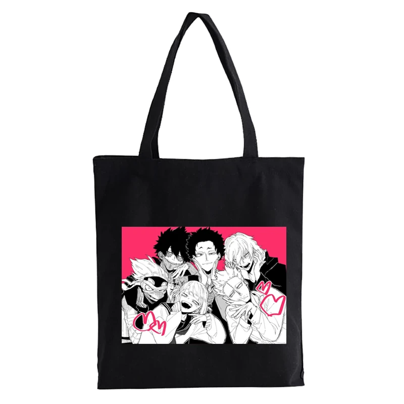 

Холщовая Сумка-тоут для покупок My Hero моя геройская академия, многоразовая сумка для покупок, сумка для покупок ecobag, сумка через плечо для пок...