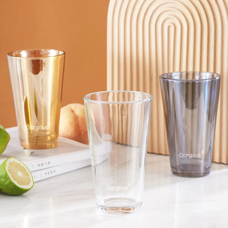 USSC 450ML Nordic Style Sense Of Luxury Breakfast Glass Milk Beer Cola Juice Cold Drink Cups Water Bottle Cup HZ026 | Дом и сад