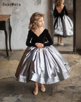 new girl black dresses long sleeve vintage retro kids clothes for girls christmas princess children clothes
