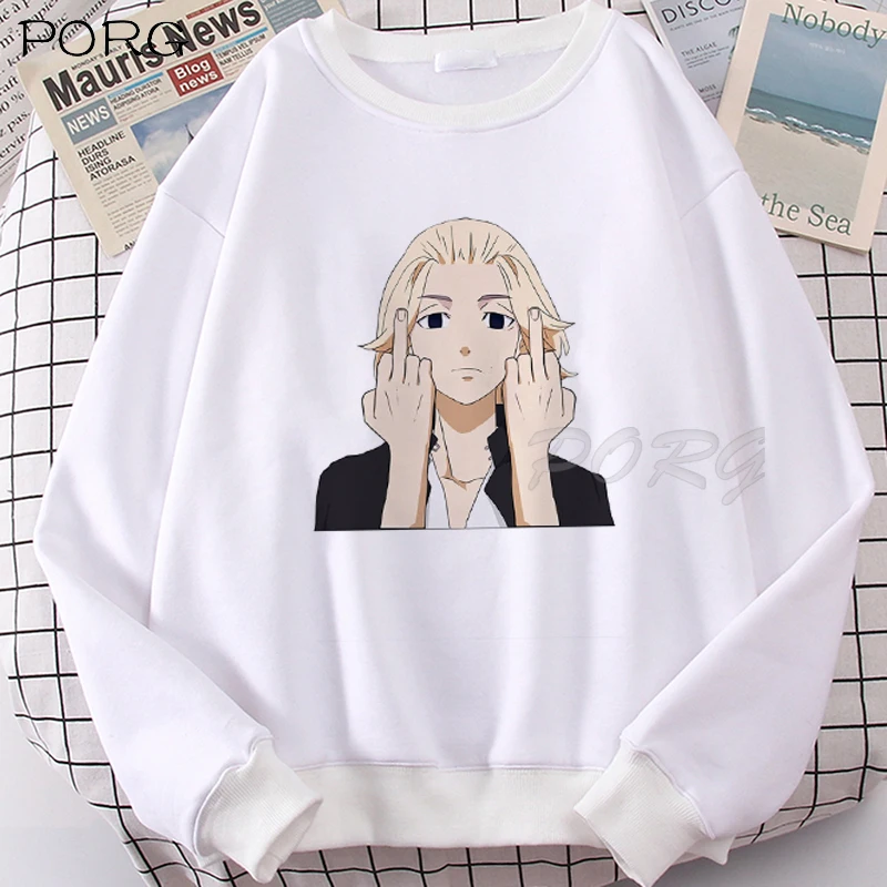 

Толстовка унисекс, с принтом Токио Мстители, в стиле аниме Харадзюку, для мужчин и женщин, Японская уличная одежда