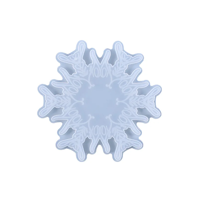 

Crystal Epoxy Mold Snowflake Coaster Multi-purpose Silicone Mold Ornament Coaster Pads Resin Mold