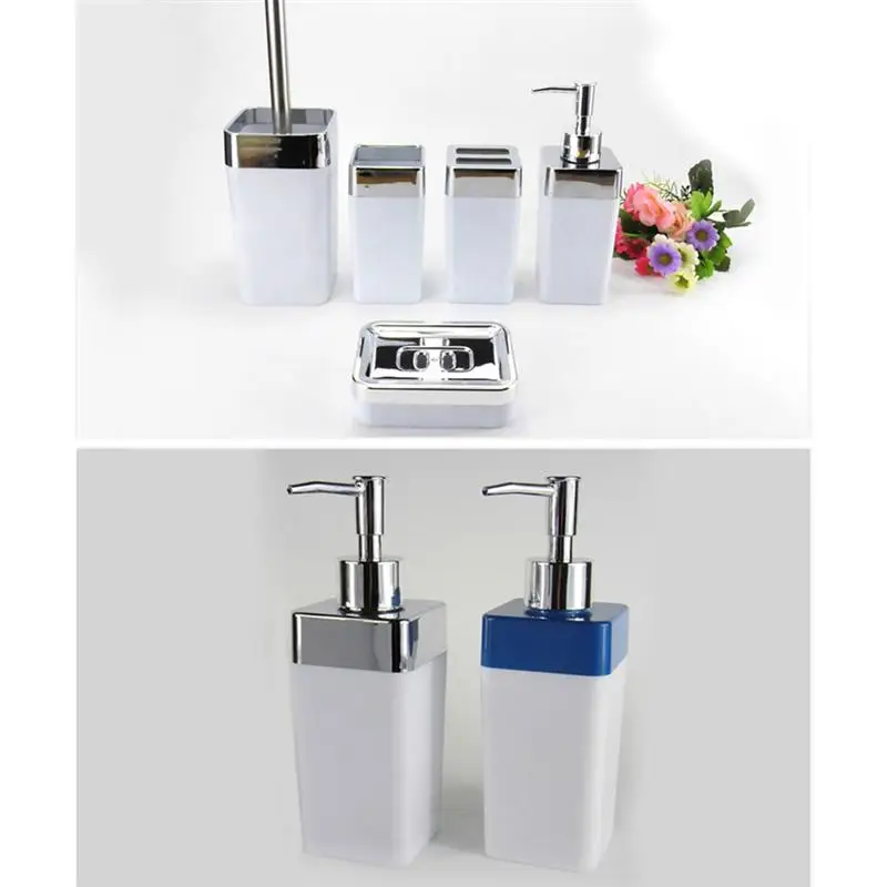 5 шт./компл. набор аксессуаров для ванной чашки держатель зубной щетки мыльница