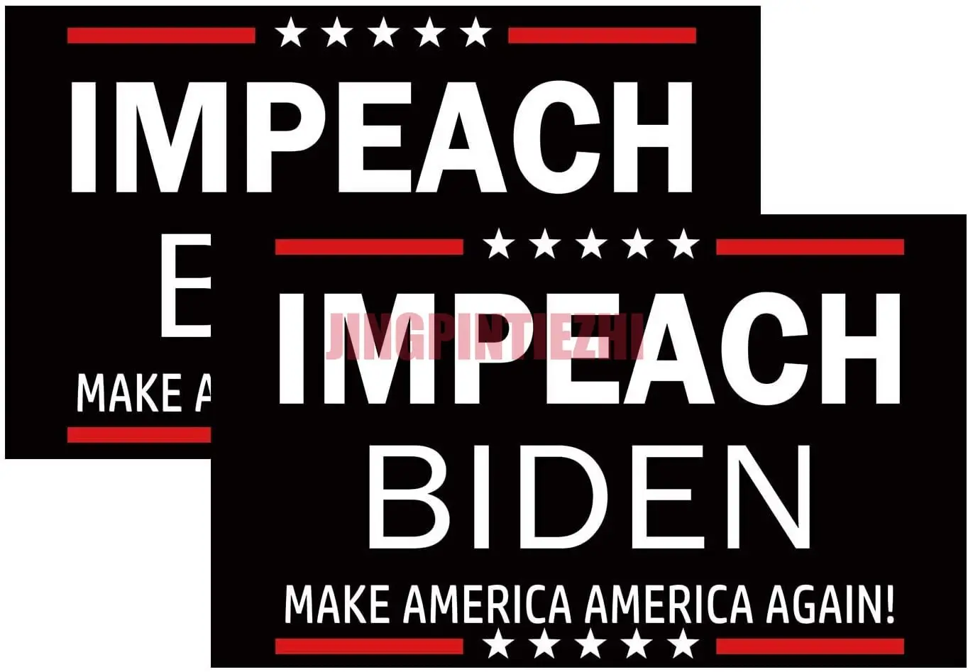 

2 Packs Personality of Impeach Biden Bumper Stickers, American Flag Decals Make The United States The United States Again