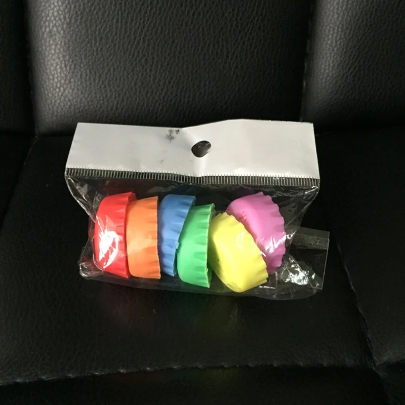 Практичная крышка для бутылки 6 шт./пакет цветные силиконовые винные пробки пива