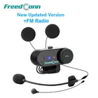 Обновленная версия! Оригинальный FreedConn T-COM VB FM радио с функцией Интерком на двоих в радиусе до Bluetooth Interphone гарнитура шлем 800 м домофон