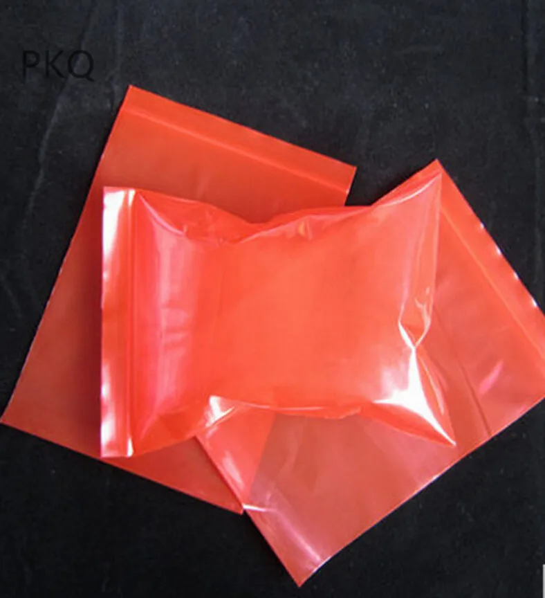 100 шт красный пластиковый мешок для хранения relosable прозрачные сумки ziplock
