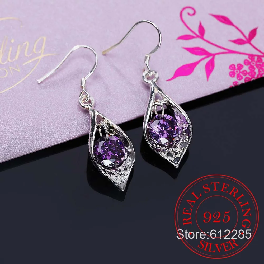 Серьги из серебра 925 пробы свадебные украшения аксессуары корейские длинные