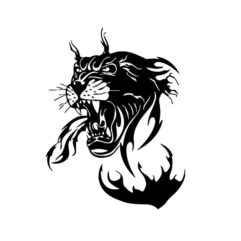 

Car Stickers Tiger Predator Personality PVC Car Decoration Accessories Decals Creative Waterproof Black/white,20cm*15cm