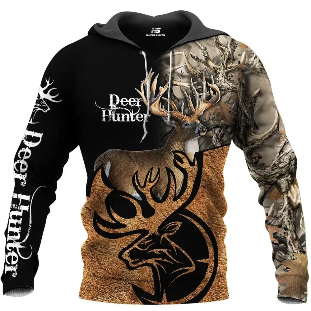 

Deer Hunter Art Camo Autumn Fashion Animal Men Women Casual Sportswear 3D Print Hoodies / Zipper / Sweatshirts / Jackets / S-261