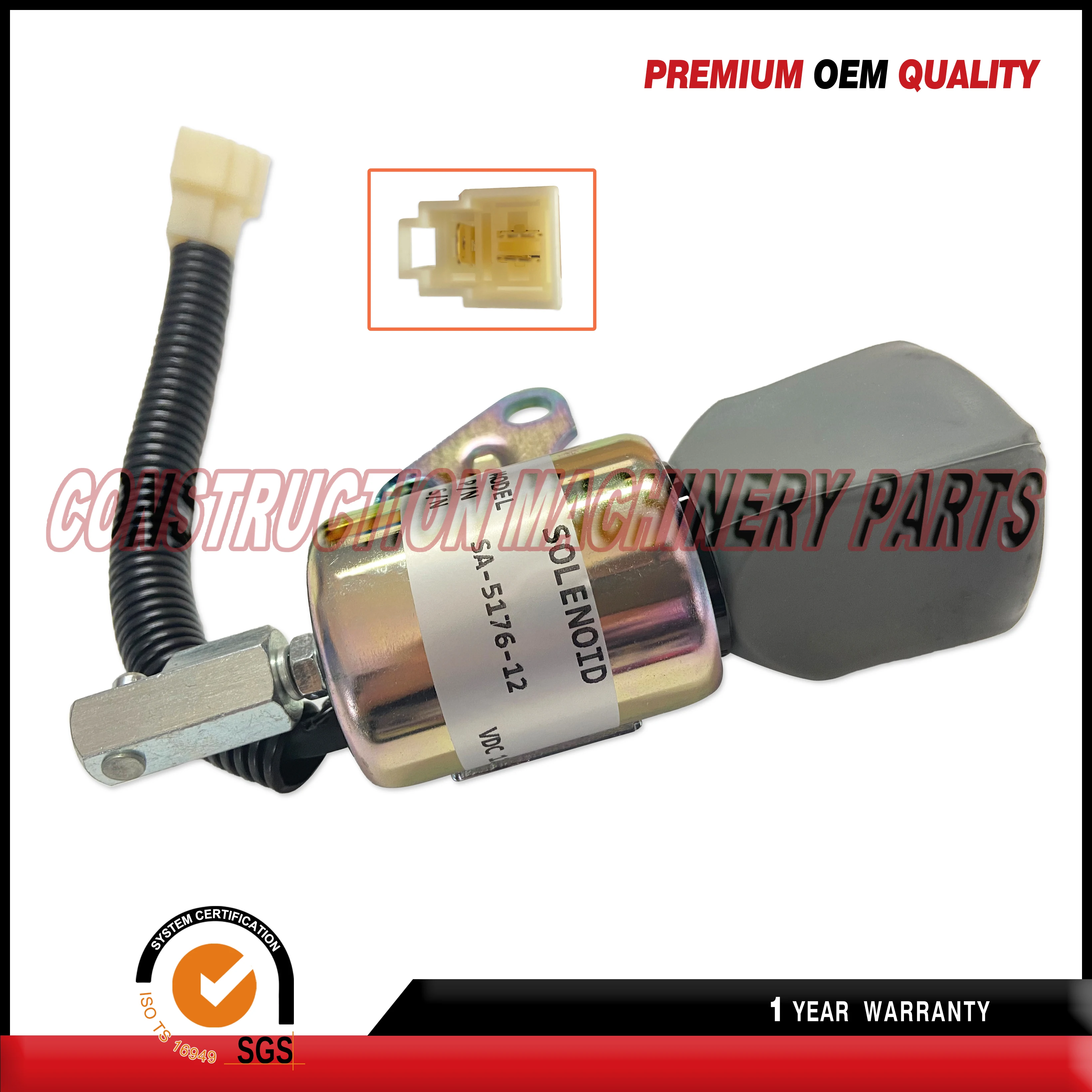 SA-5176-12 остановочный соленоид SA-5176 1756ES-12SUC5B1S5 12V для KUBOTA | Обустройство дома