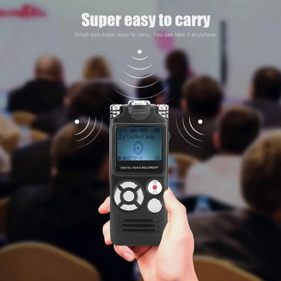 8 ГБ портативный аудио рекордер высокой четкости цифровой диктофон