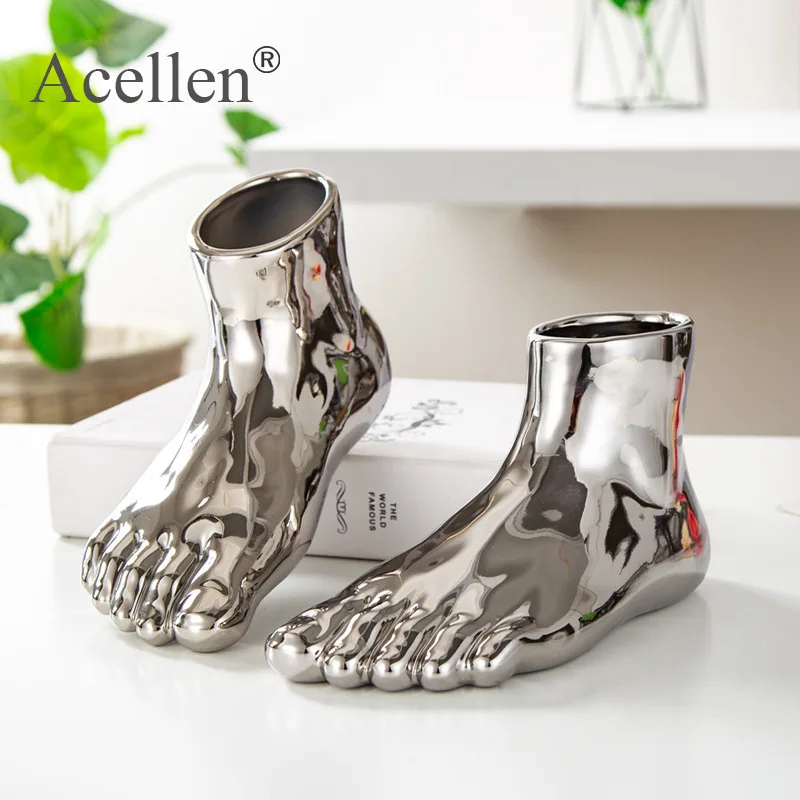 Креативная керамическая ваза в скандинавском стиле украшение для ног дома