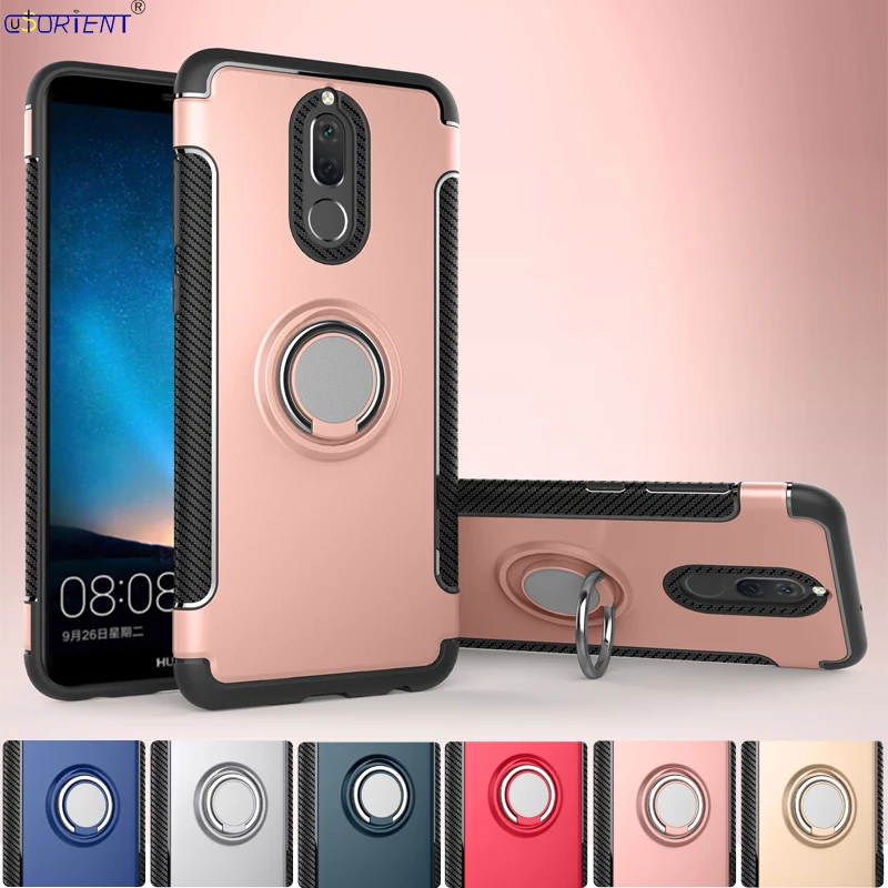 Чехол бампер для Huawei Nova 2i Mate 10 Lite металлическое кольцо на палец облегающая
