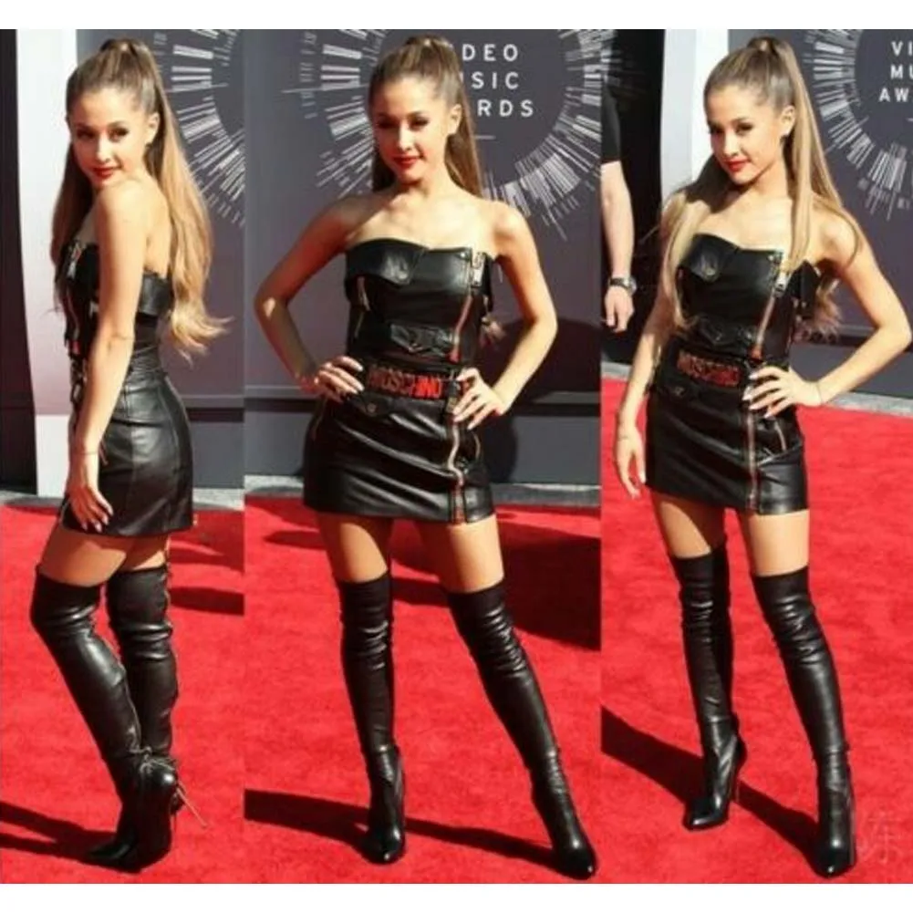 

Karinluna Party Sxey woman shoes Fashion Brand Design Over-the-knee Boots Solid Thin High Heels Pointed Toe