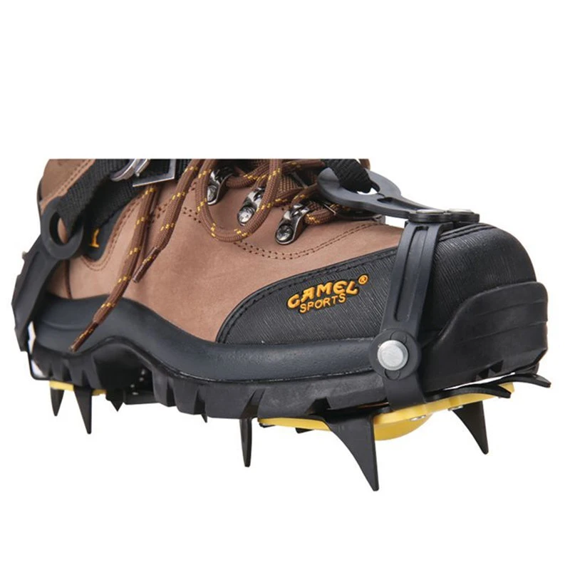 10 Teeth Professional Ice Gripper Spike Shoes Anti Slip Hiking Climbing Snow Spikes Crampons Cleats Claws Grips Outdoor Boots