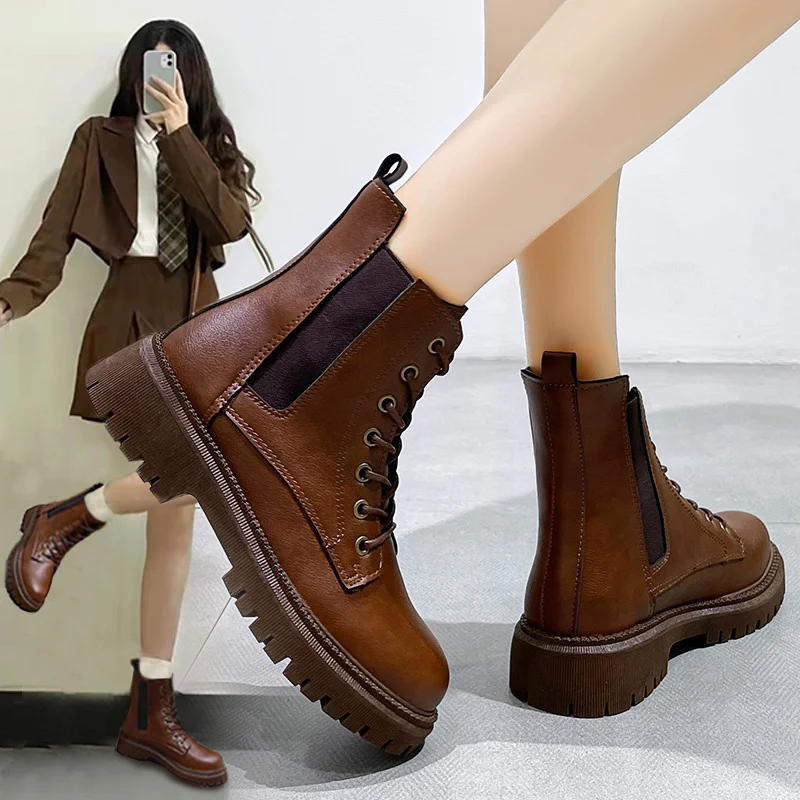 

Новые женские Ботинки Martin 2021 новые ботинки в британском стиле короткие ботинки Осень-зима модные повседневные женские ботинки